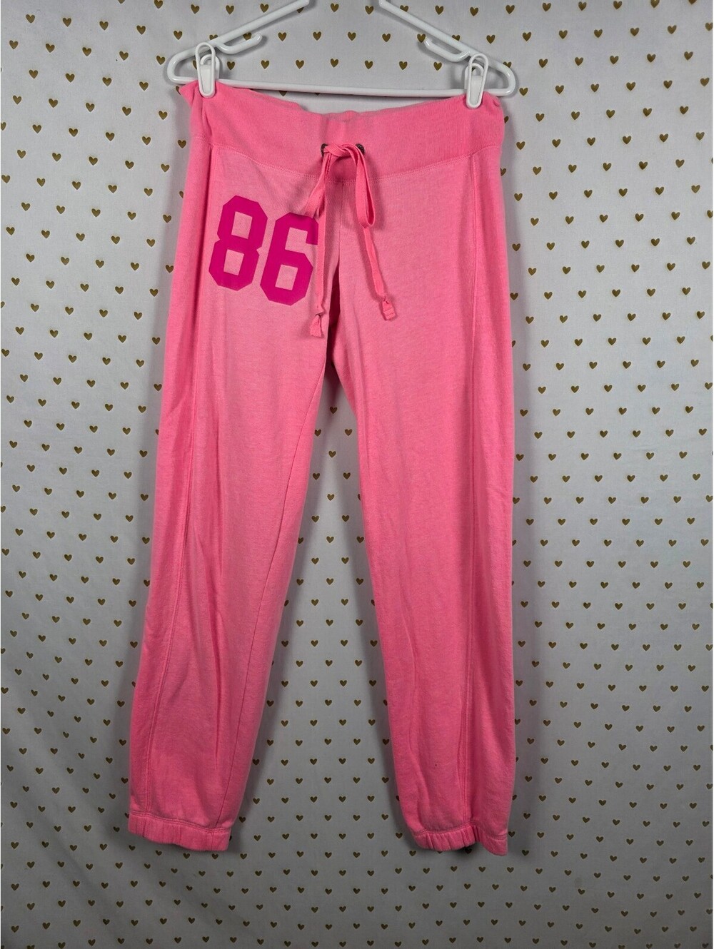 Victorias Secret PINK Vintage Neon  Logo Butt Sweats Sweatpants Medium